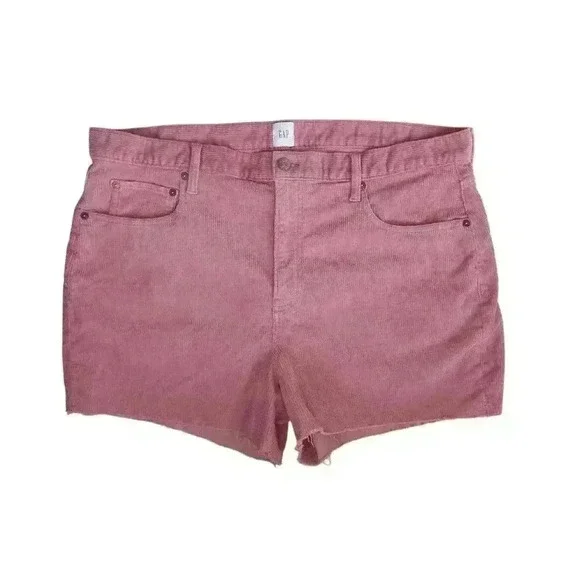 Gap Vintage Pink Corduroy Shorts with Raw Edge - Size 16/33 - Picture 1 of 3